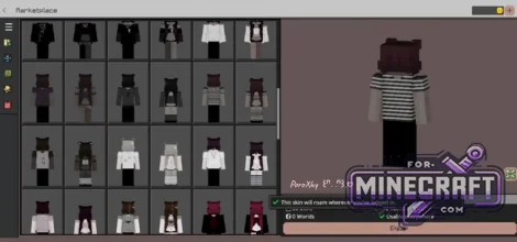 Gothic Cosmetic Skin Pack (80 +Capes) for Minecraft Bedrock