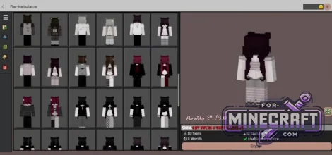 Gothic Cosmetic Skin Pack (80 +Capes) for Minecraft Bedrock 26.X+