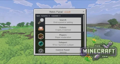 UI Admin Tools v2.3 (2.2.2) for Minecraft Bedrock 26.50+