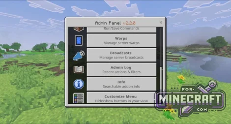 UI Admin Tools v2.3 (2.2.2) for Minecraft Bedrock 26.50+