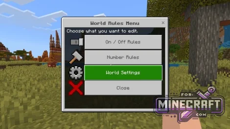 World Settings UI Addon for Minecraft Bedrock