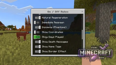 World Settings UI Addon for Minecraft Bedrock 1.2126.40+