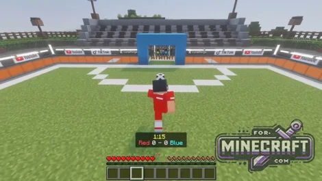 2v2 Soccer Map (Smart Physics) for Minecraft Bedrock 1.21/26.50+