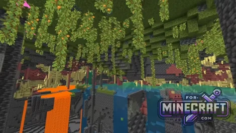 4 Village Cherry Lake Seed for Minecraft Bedrock 26.4026.50+
