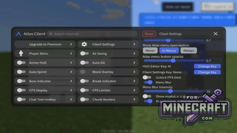 Atlas Client 2 (v2.2.18) for Minecraft Bedrock