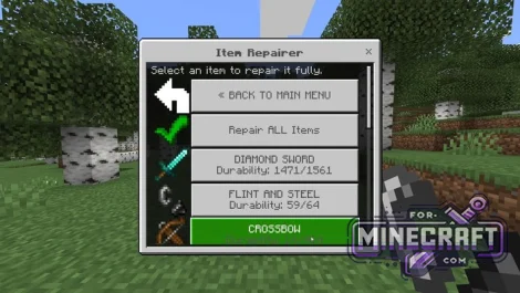 Easy Repair Addon for Minecraft Bedrock
