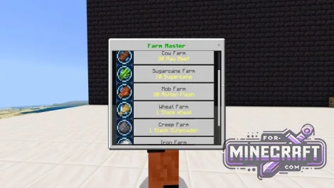 Instant Farm Builder Addon v2.6.5 for Minecraft Bedrock 26.40+