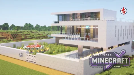 Luxury Modern Mansion Map for Minecraft Bedrock 1.21/26.X