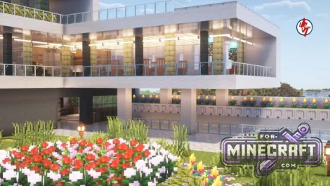 Luxury Modern Mansion Map for Minecraft Bedrock 1.21/26.X