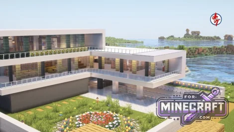 Luxury Modern Mansion Map for Minecraft Bedrock 1.21/26.X