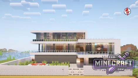 Luxury Modern Mansion Map for Minecraft Bedrock