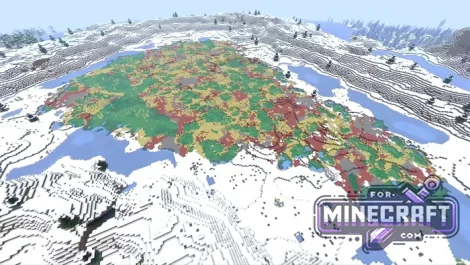 Sulfur Oasis in the Snow Seed for Minecraft Bedrock 26.30+