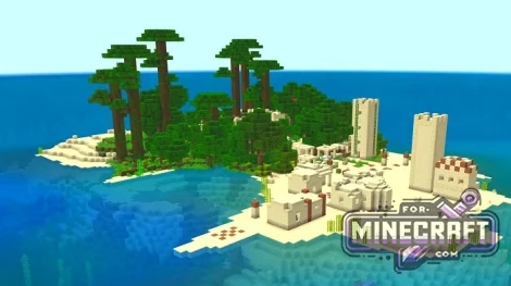 Tropical Oasis Village Seed for Minecraft PE 1.21/26.44+