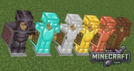 Vanilla Shields Plus Addon v1.2 for Minecraft Bedrock 1.21/26.50+