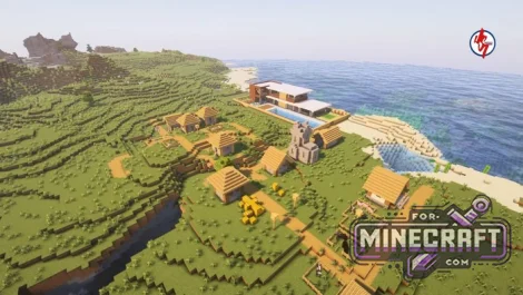 Modern Coastal Villa Map for Minecraft Bedrock