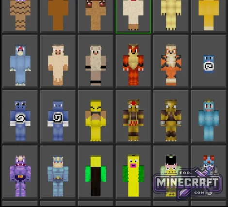 Pokemon Kanto Skin Pack for Minecraft Bedrock 26.40/26.50+