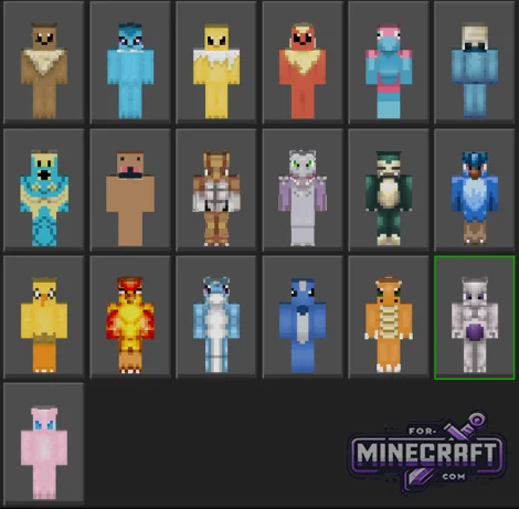 Pokemon Kanto Skin Pack for Minecraft Bedrock