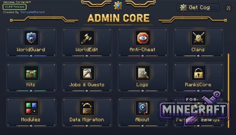 AdminCore Plugin v1.0.2 (12 Server Addons) for Minecraft Bedrock