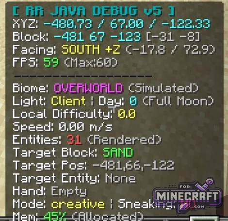 F1F3 v1.1.3 for Minecraft Bedrock