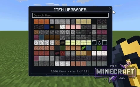 Item Upgrader Addon v1.7 for Minecraft Bedrock 26.60+