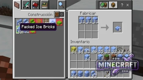 Packed Ice Bricks Crafting recipes