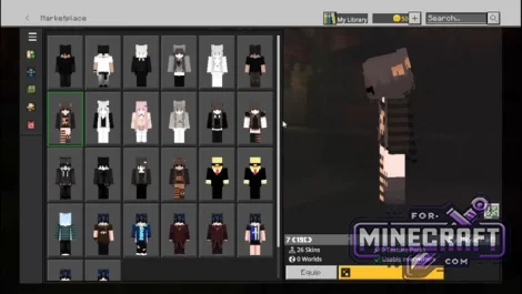 Neko Skin Pack for Minecraft Bedrock