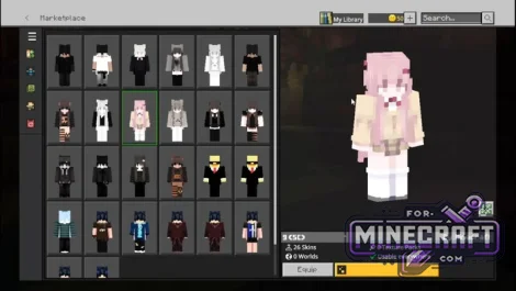 Neko Skin Pack for Minecraft Bedrock