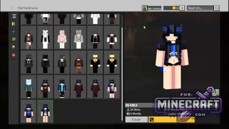 Neko Skin Pack for Minecraft Bedrock 26.60/26.70+