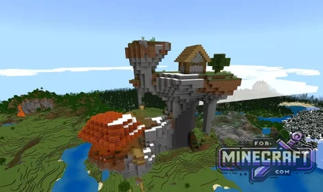 Poplar Tree Skyblock Seed for Minecraft Bedrock