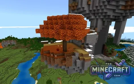 Poplar Tree Skyblock Seed for Minecraft Bedrock 26.52+