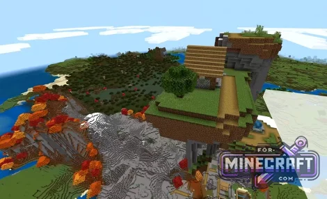 Poplar Tree Skyblock Seed for Minecraft Bedrock