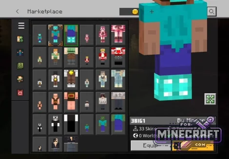 Small and Giant Skin Pack for Minecraft Bedrock 1.21/26+