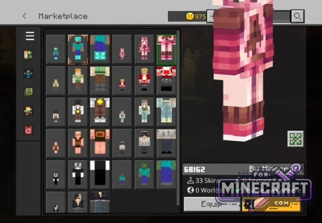 Small and Giant Skin Pack for Minecraft Bedrock