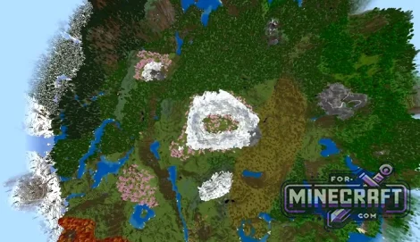 Snowy Peak Cherry Grove Seed for Minecraft Bedrock