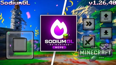 SodiumGL 2.0.2 (Bedrock FPS Boost) for Minecraft 1.21/26.70+